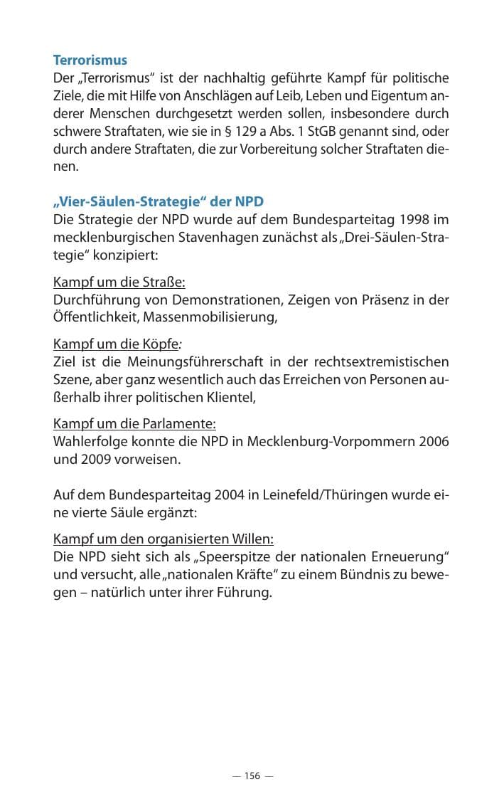 Seite 160 des Verfassungsschutzbericht 2017 Mecklenburg-Vorpommern
