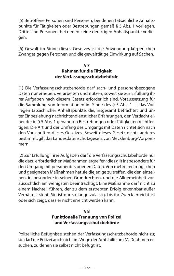 Seite 176 des Verfassungsschutzbericht 2017 Mecklenburg-Vorpommern