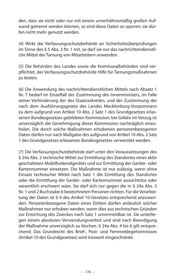 Seite 180 des Verfassungsschutzbericht 2017 Mecklenburg-Vorpommern