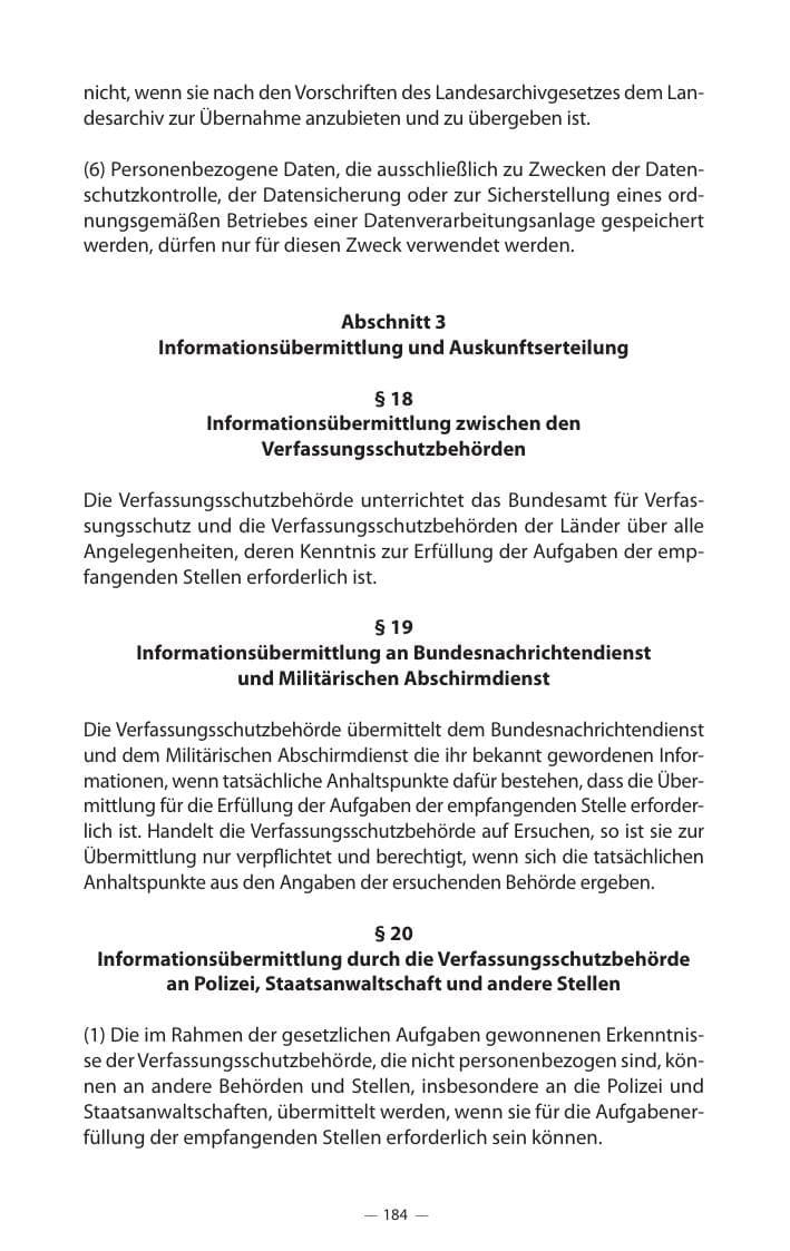 Seite 188 des Verfassungsschutzbericht 2017 Mecklenburg-Vorpommern