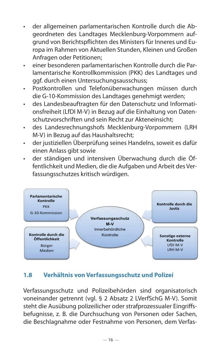 Seite 20 des Verfassungsschutzbericht 2017 Mecklenburg-Vorpommern