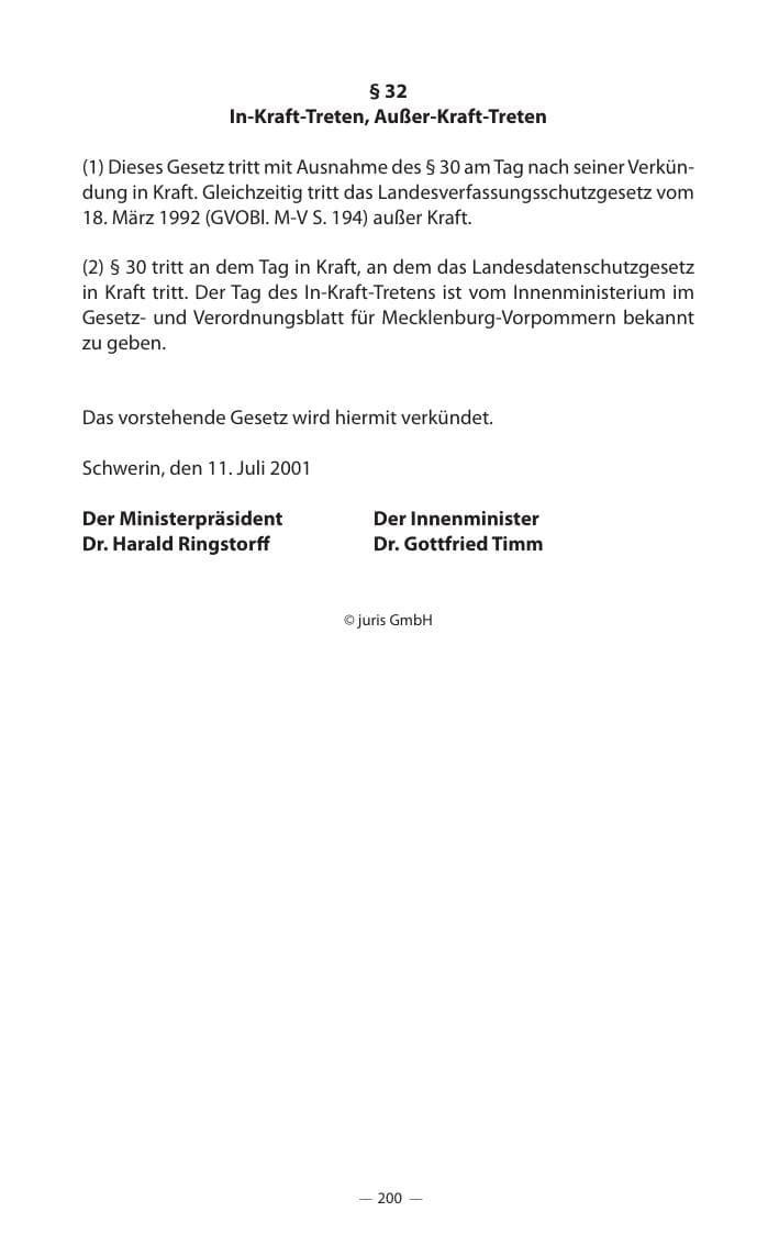 Seite 204 des Verfassungsschutzbericht 2017 Mecklenburg-Vorpommern