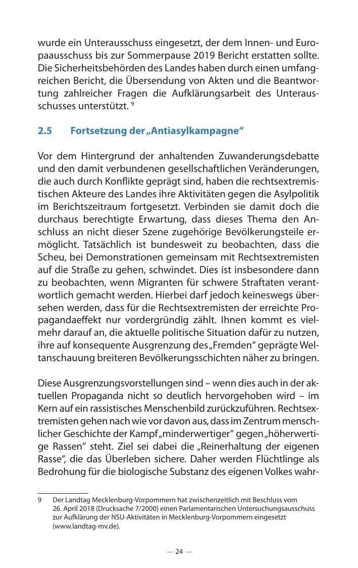 Seite 28 des Verfassungsschutzbericht 2017 Mecklenburg-Vorpommern