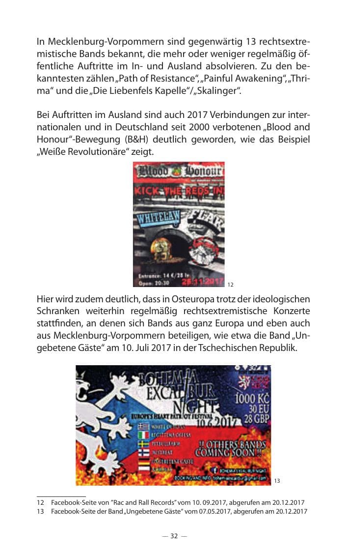 Seite 36 des Verfassungsschutzbericht 2017 Mecklenburg-Vorpommern