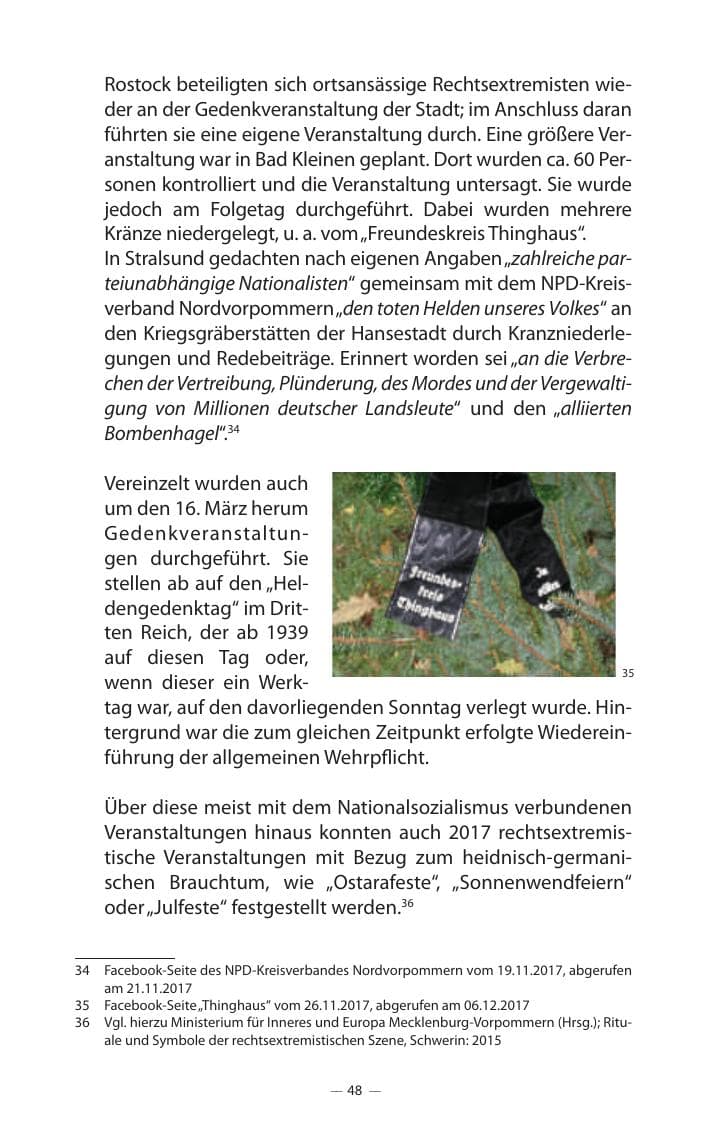 Seite 52 des Verfassungsschutzbericht 2017 Mecklenburg-Vorpommern