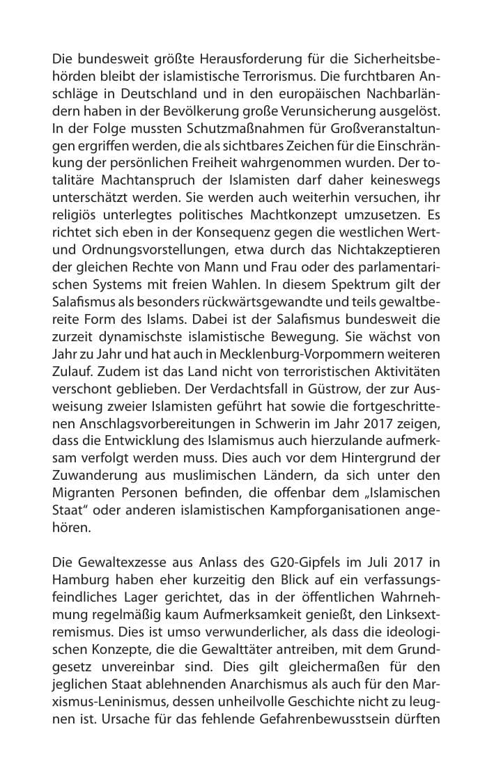 Seite 7 des Verfassungsschutzbericht 2017 Mecklenburg-Vorpommern