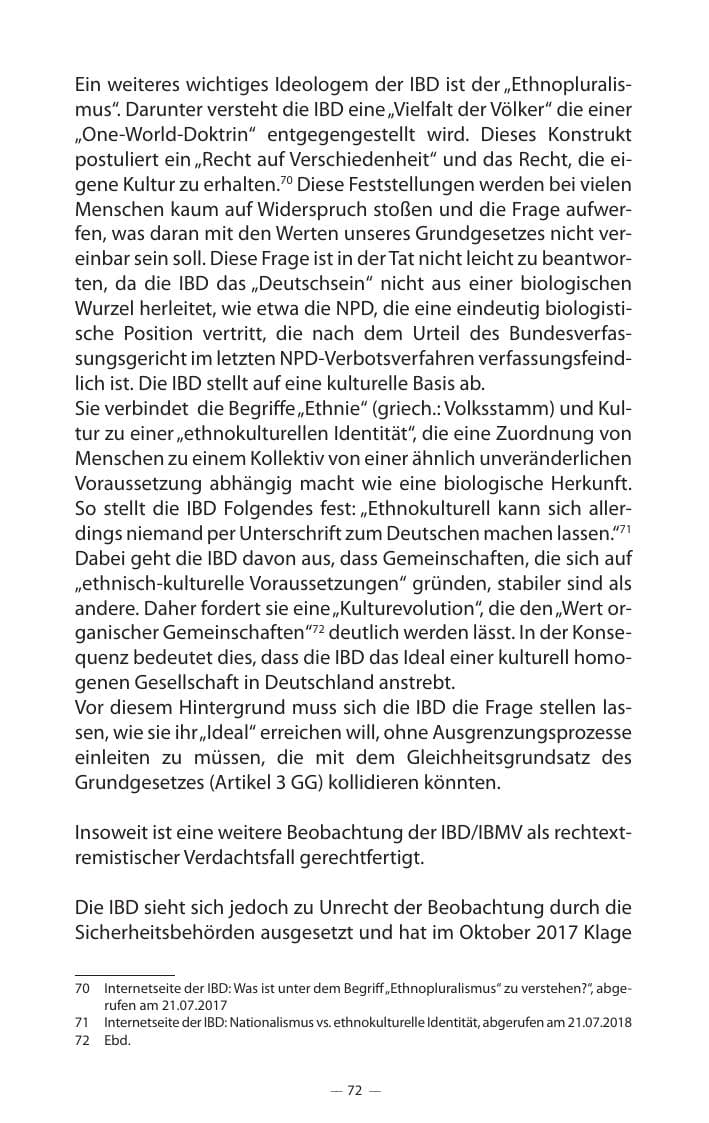 Seite 76 des Verfassungsschutzbericht 2017 Mecklenburg-Vorpommern