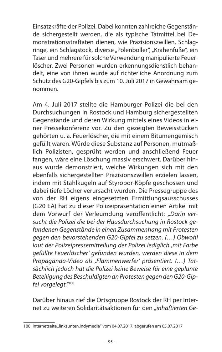 Seite 99 des Verfassungsschutzbericht 2017 Mecklenburg-Vorpommern