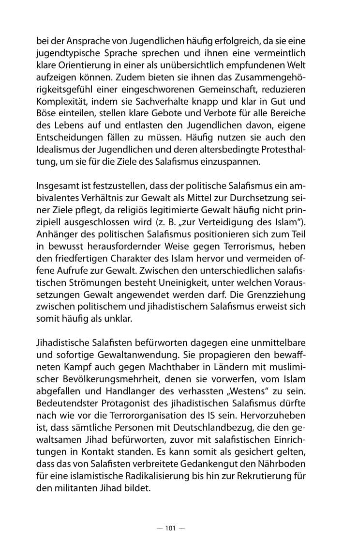 Seite 105 des Verfassungsschutzbericht 2018 Mecklenburg-Vorpommern