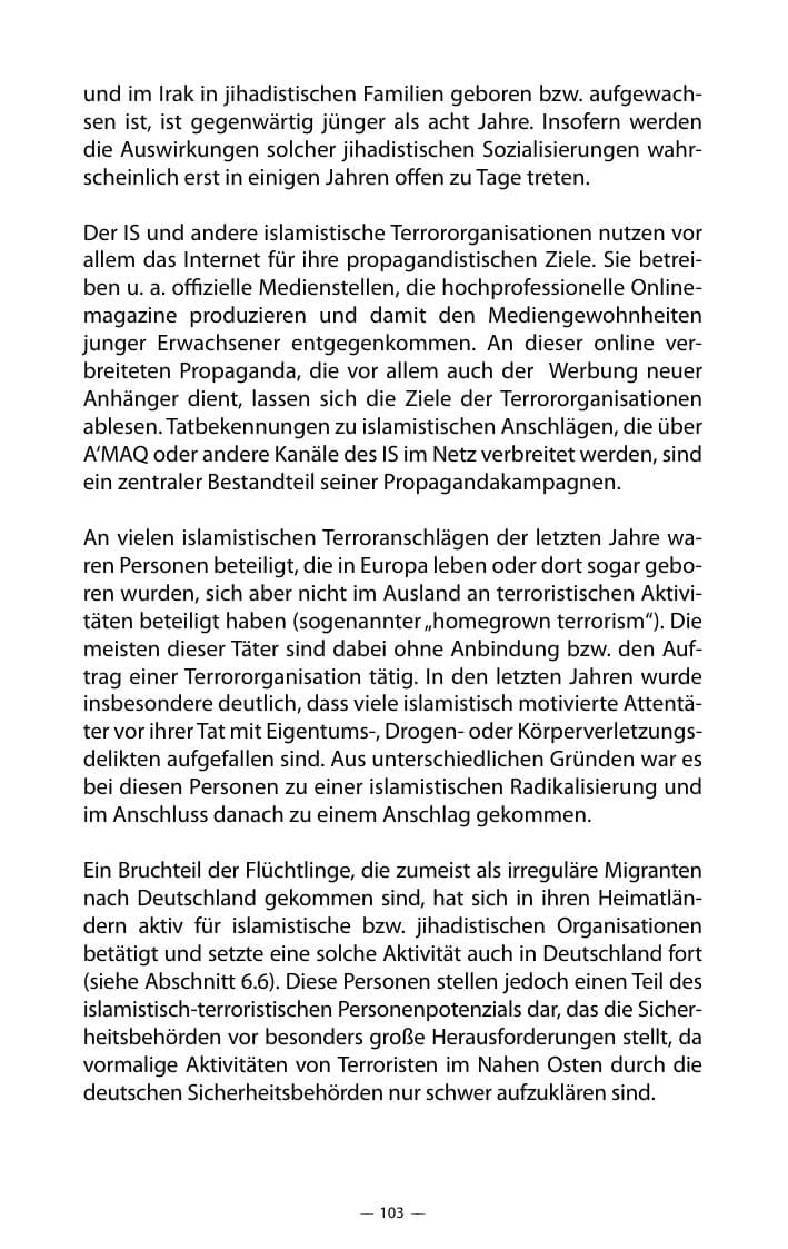 Seite 107 des Verfassungsschutzbericht 2018 Mecklenburg-Vorpommern