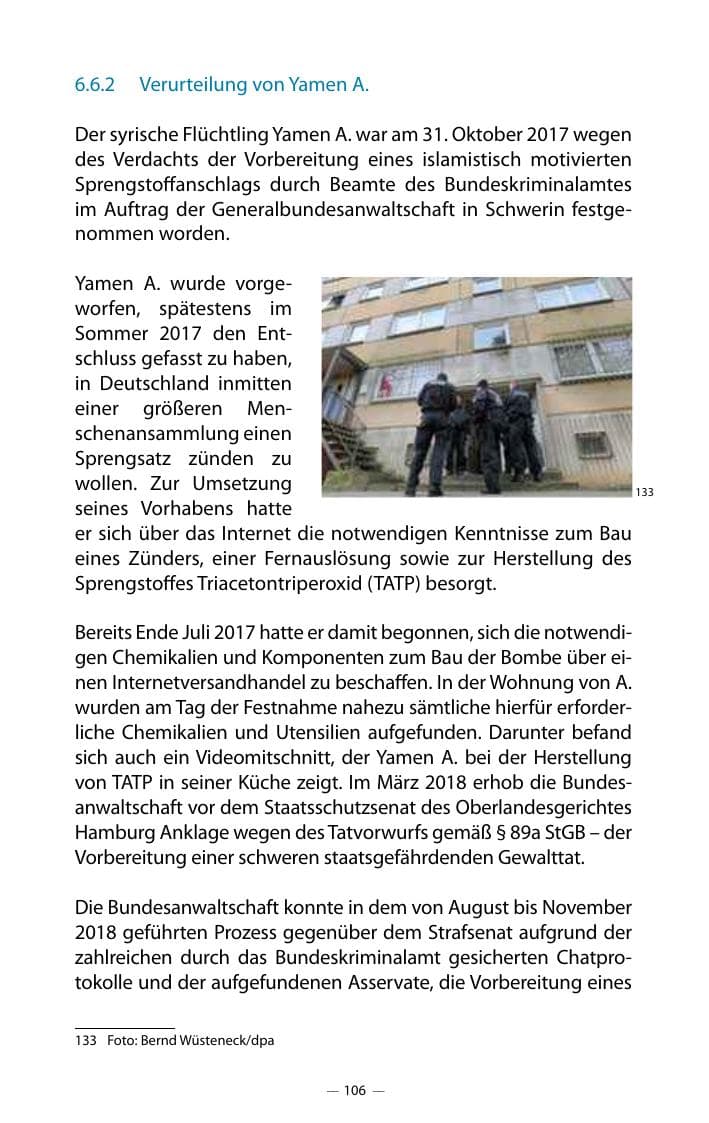 Seite 110 des Verfassungsschutzbericht 2018 Mecklenburg-Vorpommern
