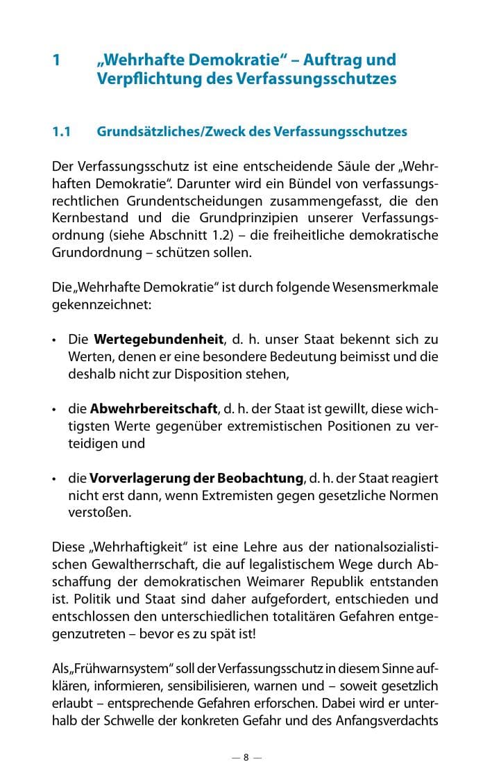 Seite 12 des Verfassungsschutzbericht 2018 Mecklenburg-Vorpommern