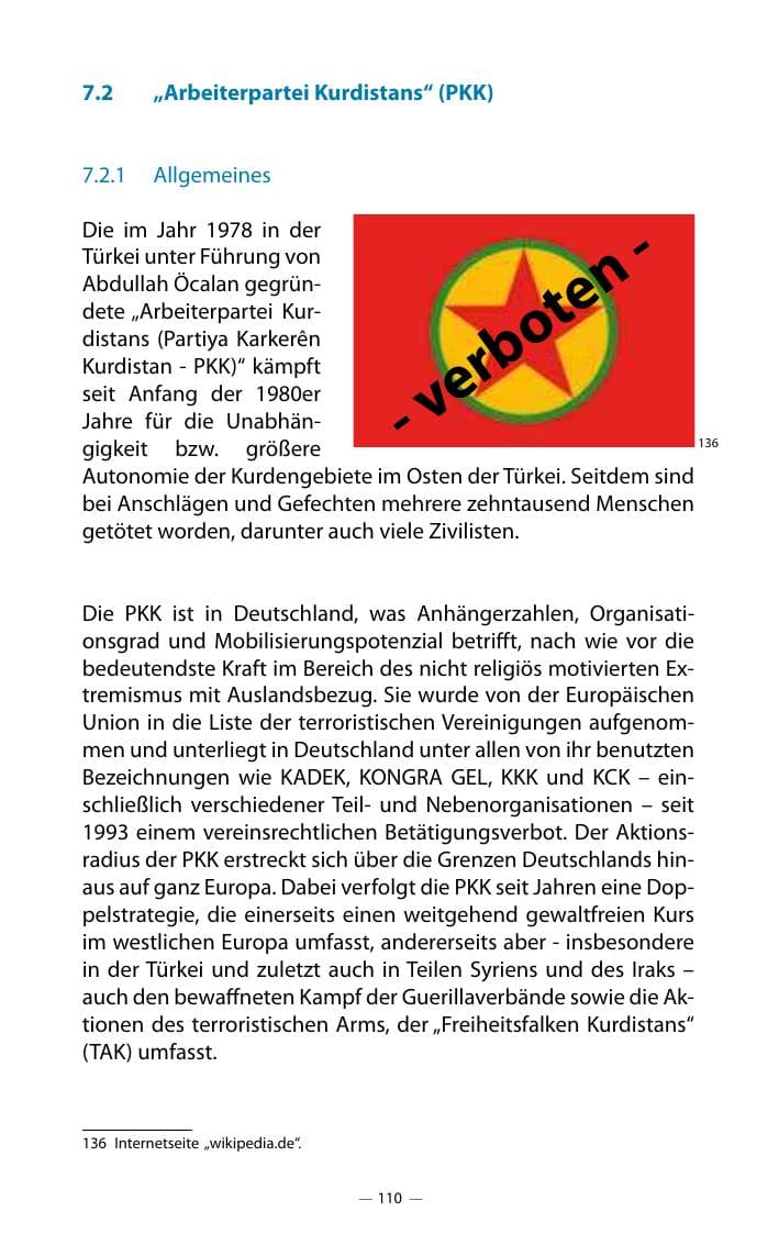 Seite 114 des Verfassungsschutzbericht 2018 Mecklenburg-Vorpommern