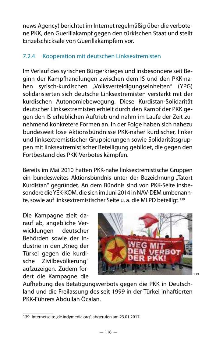 Seite 120 des Verfassungsschutzbericht 2018 Mecklenburg-Vorpommern