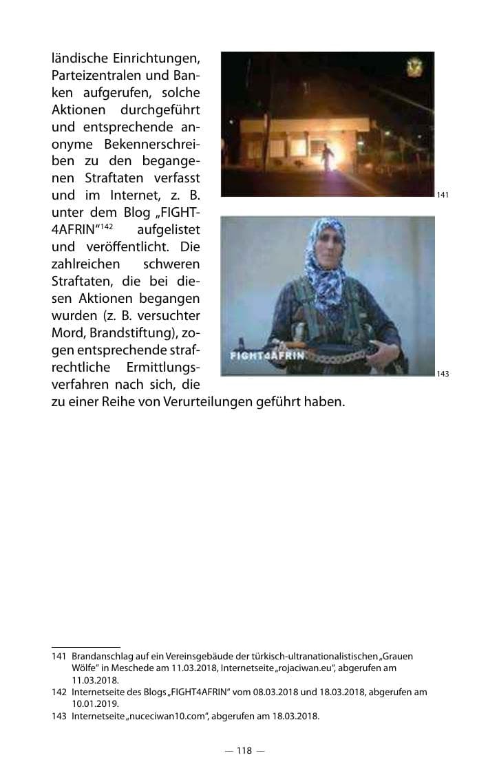 Seite 122 des Verfassungsschutzbericht 2018 Mecklenburg-Vorpommern