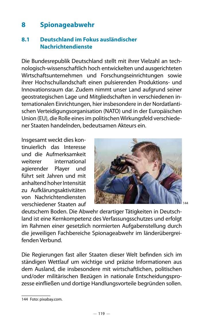 Seite 123 des Verfassungsschutzbericht 2018 Mecklenburg-Vorpommern