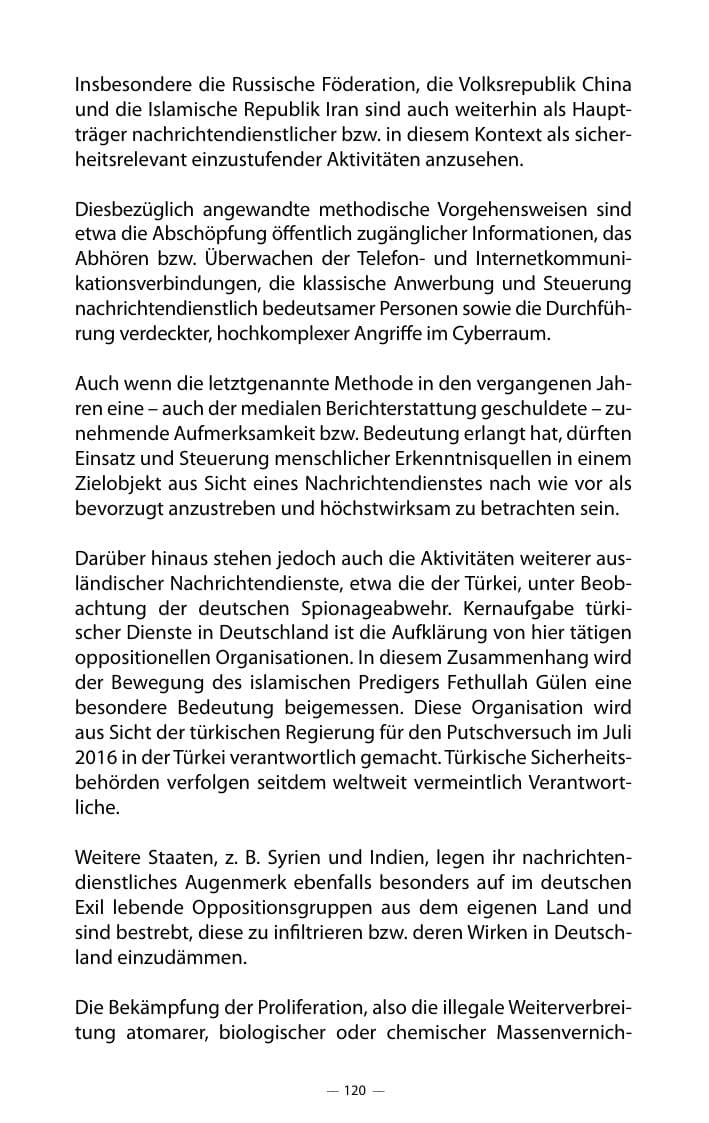 Seite 124 des Verfassungsschutzbericht 2018 Mecklenburg-Vorpommern