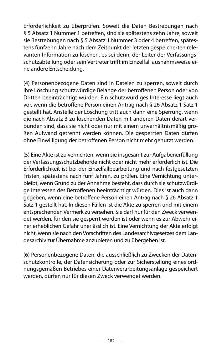 Seite 186 des Verfassungsschutzbericht 2018 Mecklenburg-Vorpommern