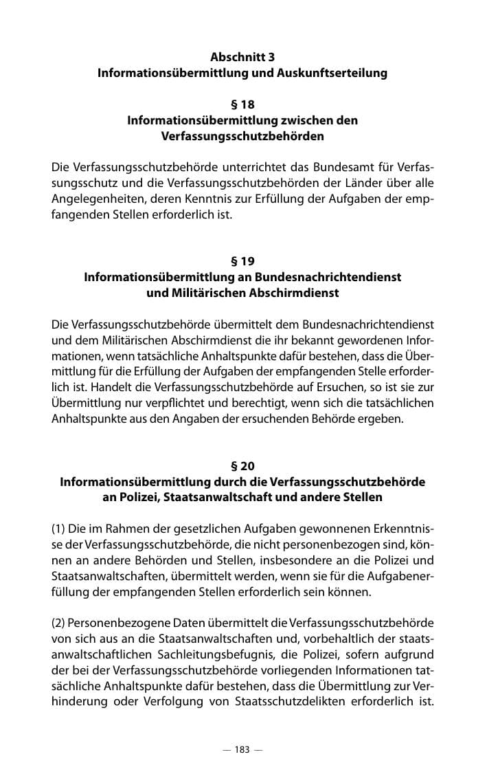 Seite 187 des Verfassungsschutzbericht 2018 Mecklenburg-Vorpommern