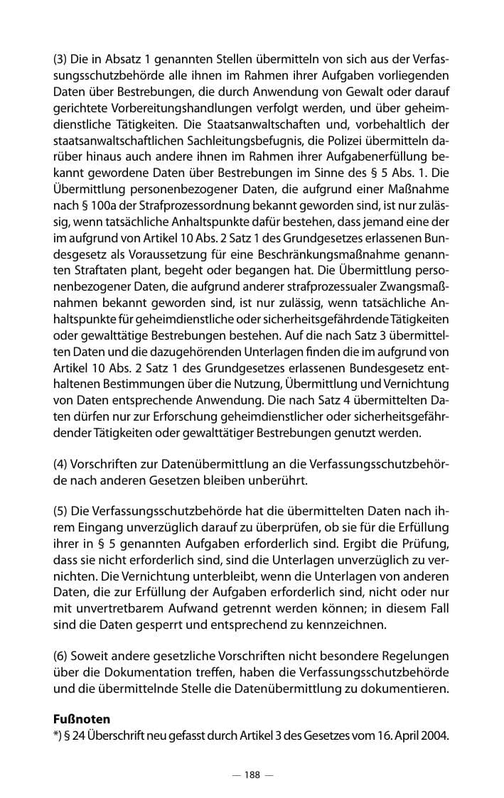 Seite 192 des Verfassungsschutzbericht 2018 Mecklenburg-Vorpommern