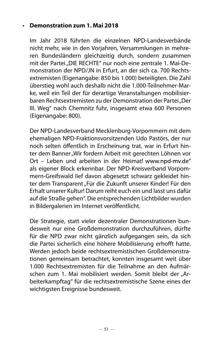 Seite 55 des Verfassungsschutzbericht 2018 Mecklenburg-Vorpommern