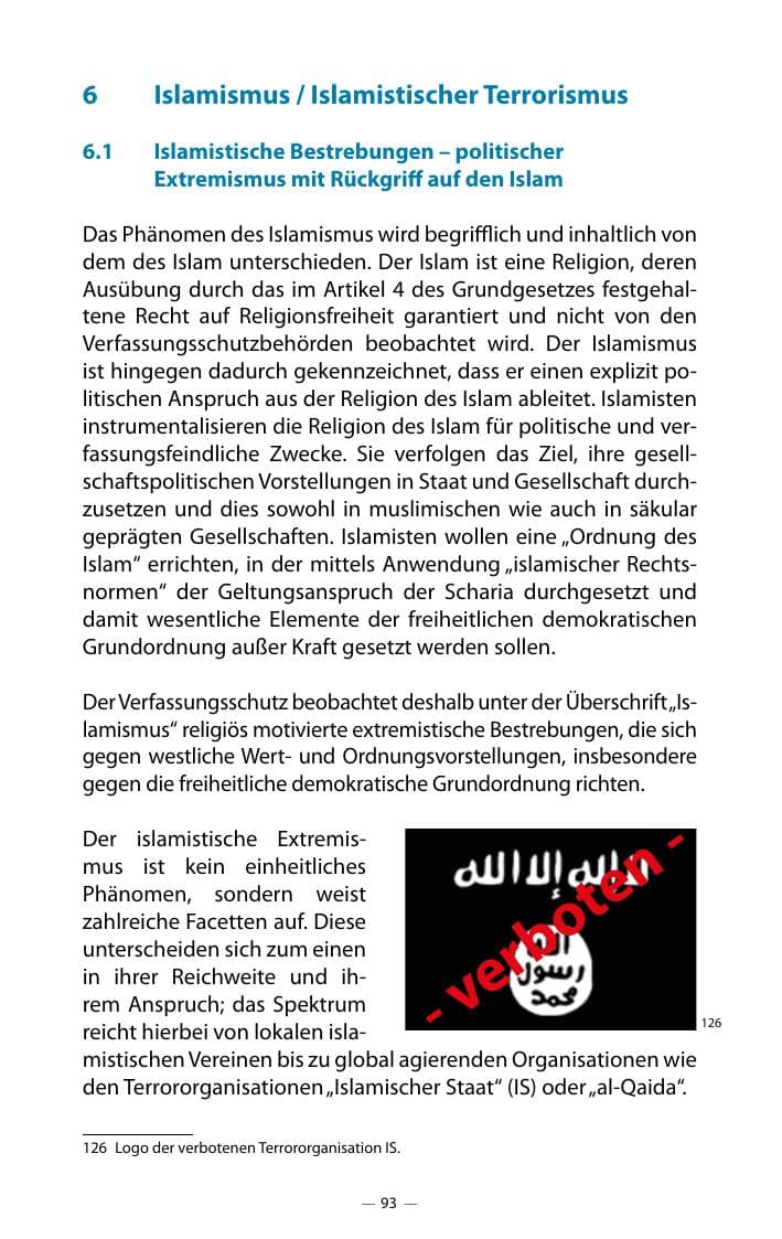 Seite 97 des Verfassungsschutzbericht 2018 Mecklenburg-Vorpommern