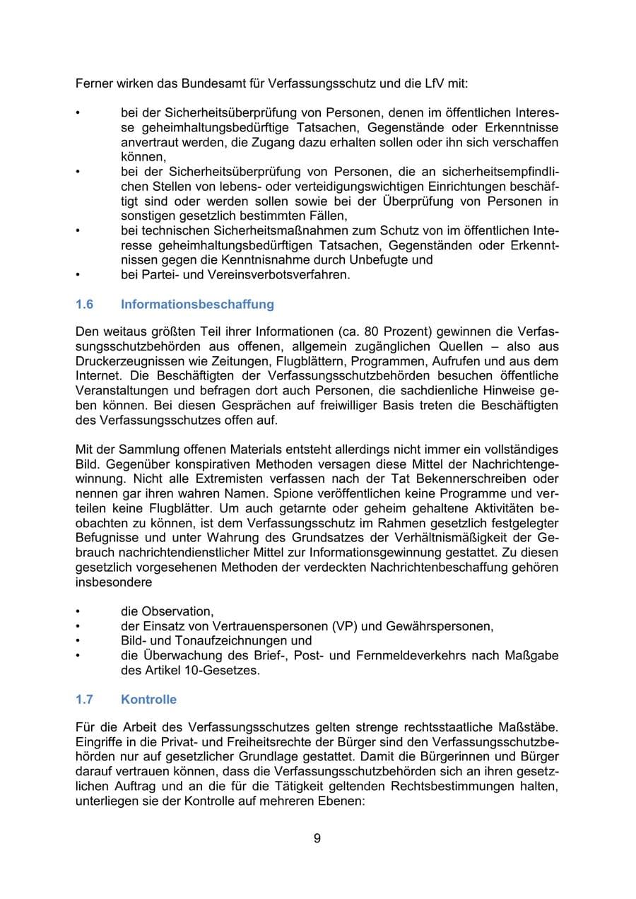 Seite 13 des Verfassungsschutzbericht 2019 Mecklenburg-Vorpommern