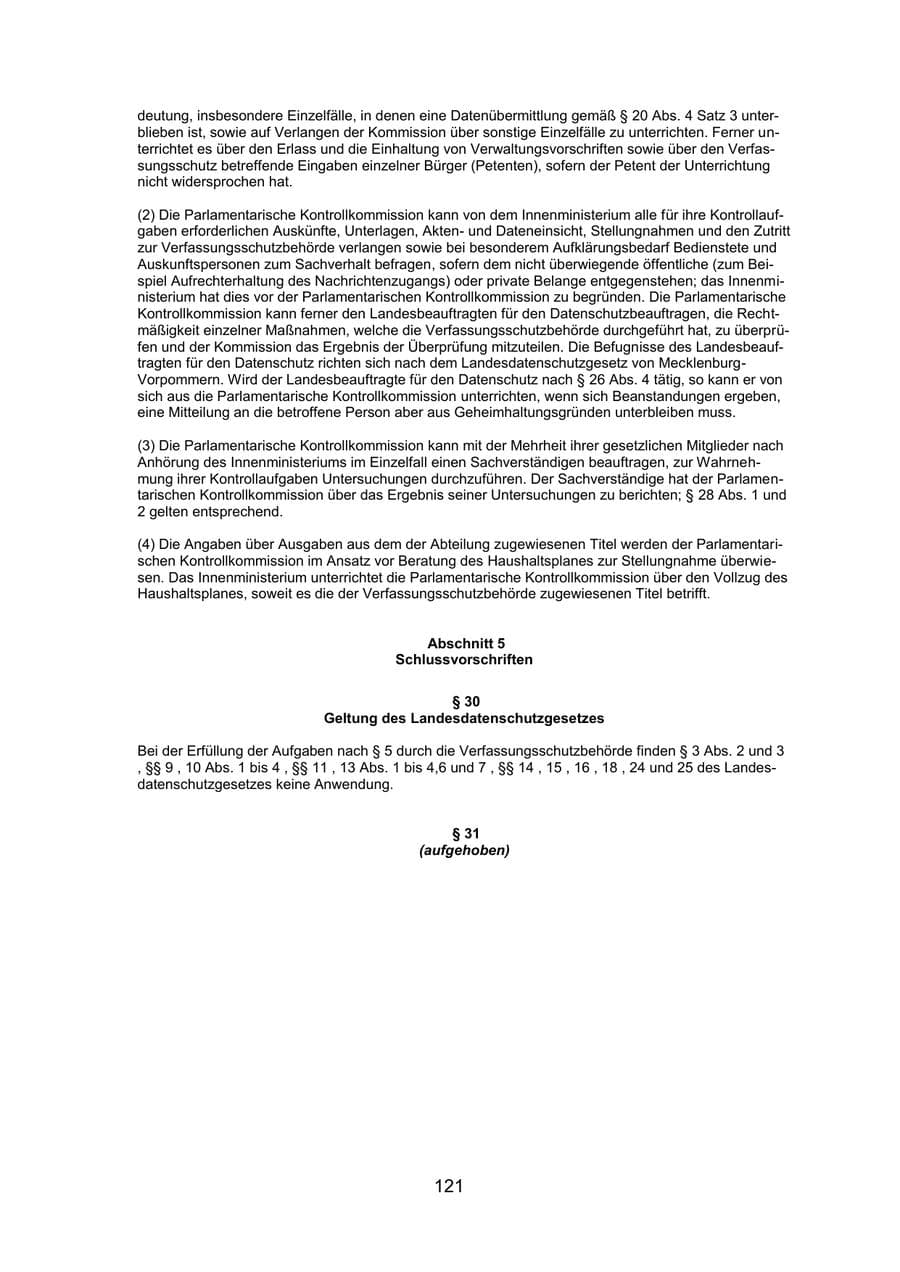 Seite 124 des Verfassungsschutzbericht 2019 Mecklenburg-Vorpommern