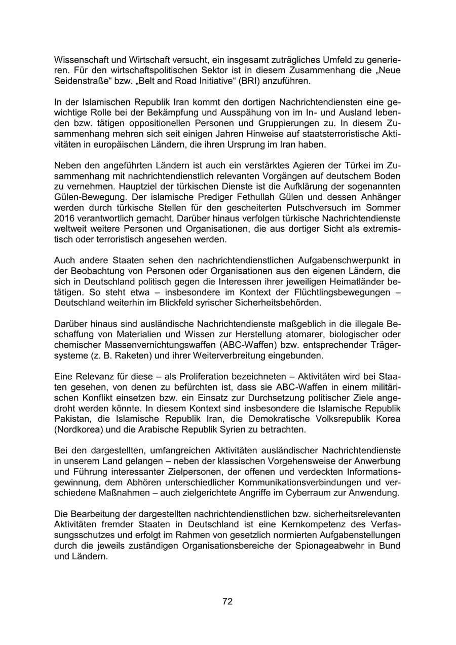 Seite 76 des Verfassungsschutzbericht 2019 Mecklenburg-Vorpommern