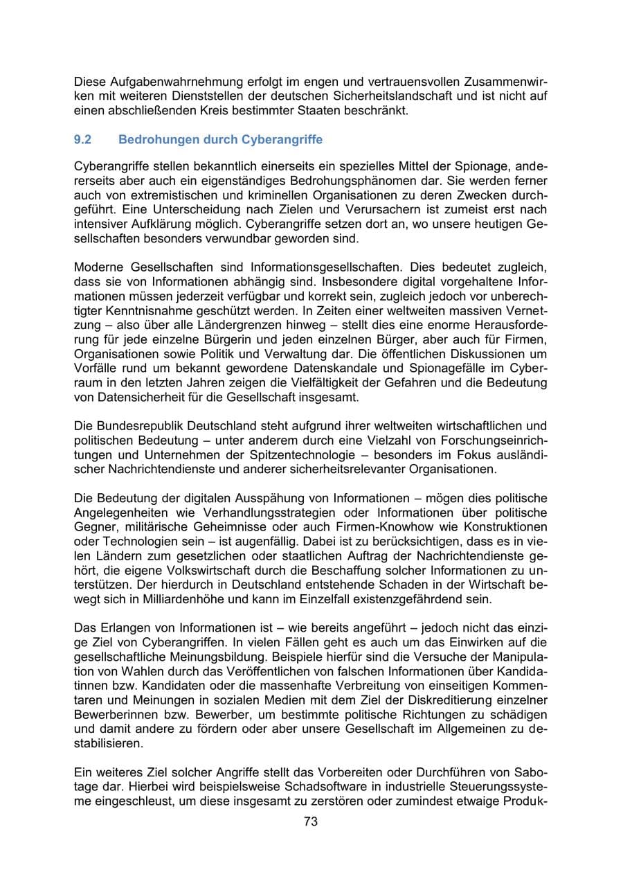Seite 77 des Verfassungsschutzbericht 2019 Mecklenburg-Vorpommern