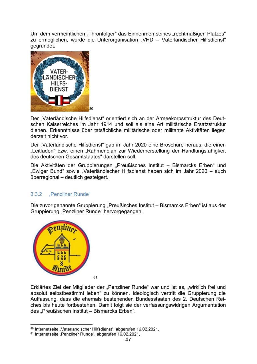 Seite 50 des Verfassungsschutzbericht 2020 Mecklenburg-Vorpommern