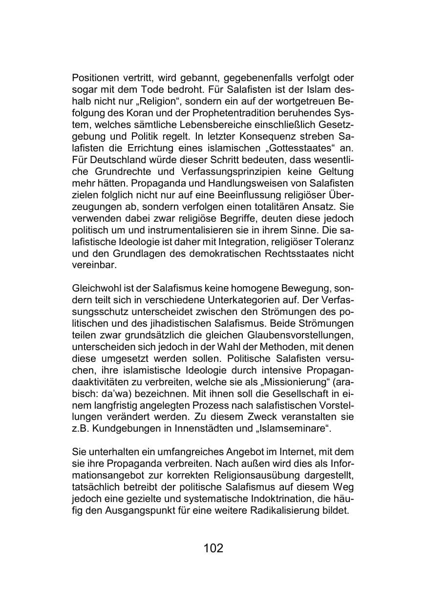Seite 106 des Verfassungsschutzbericht 2021 Mecklenburg-Vorpommern