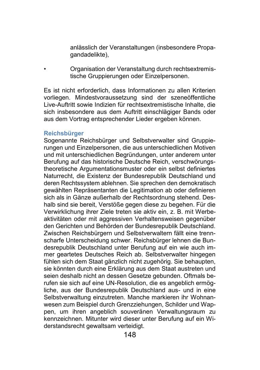 Seite 152 des Verfassungsschutzbericht 2021 Mecklenburg-Vorpommern