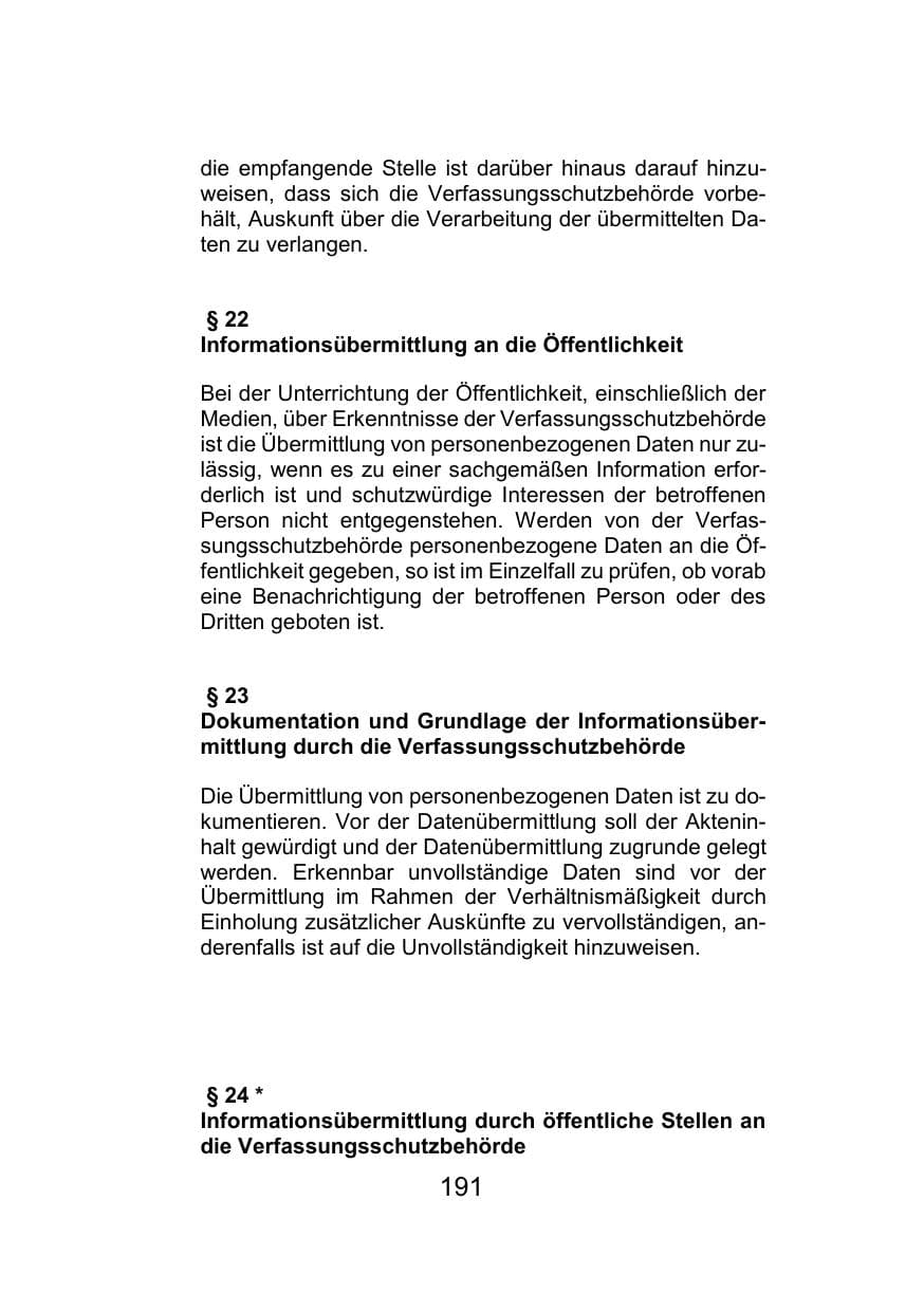 Seite 195 des Verfassungsschutzbericht 2021 Mecklenburg-Vorpommern