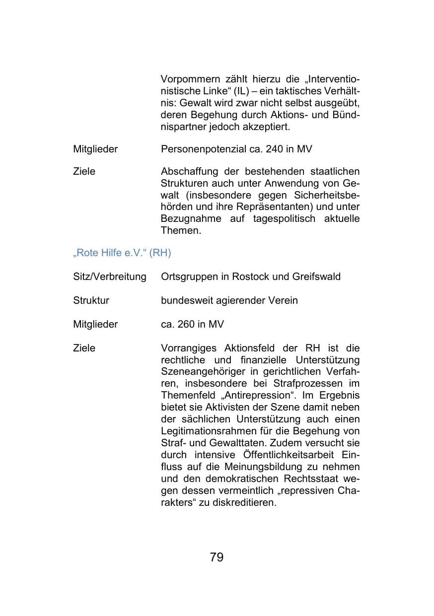 Seite 83 des Verfassungsschutzbericht 2021 Mecklenburg-Vorpommern