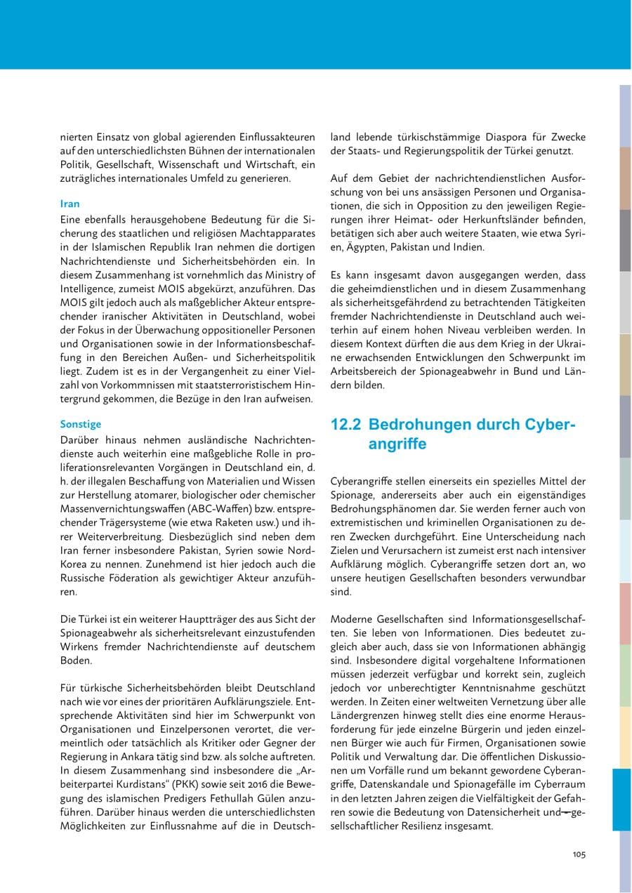 Seite 107 des Verfassungsschutzbericht 2022 Mecklenburg-Vorpommern
