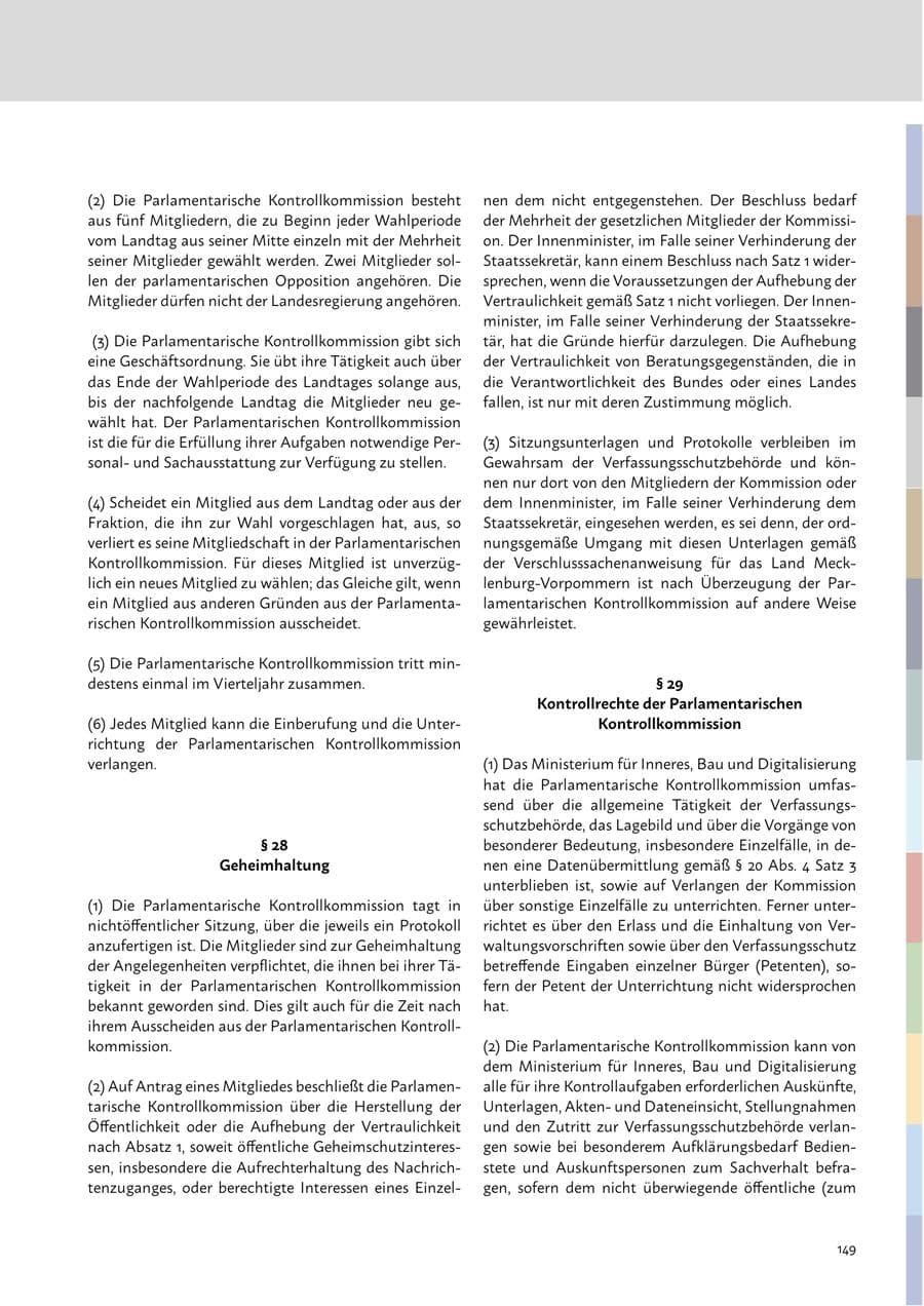 Seite 151 des Verfassungsschutzbericht 2022 Mecklenburg-Vorpommern