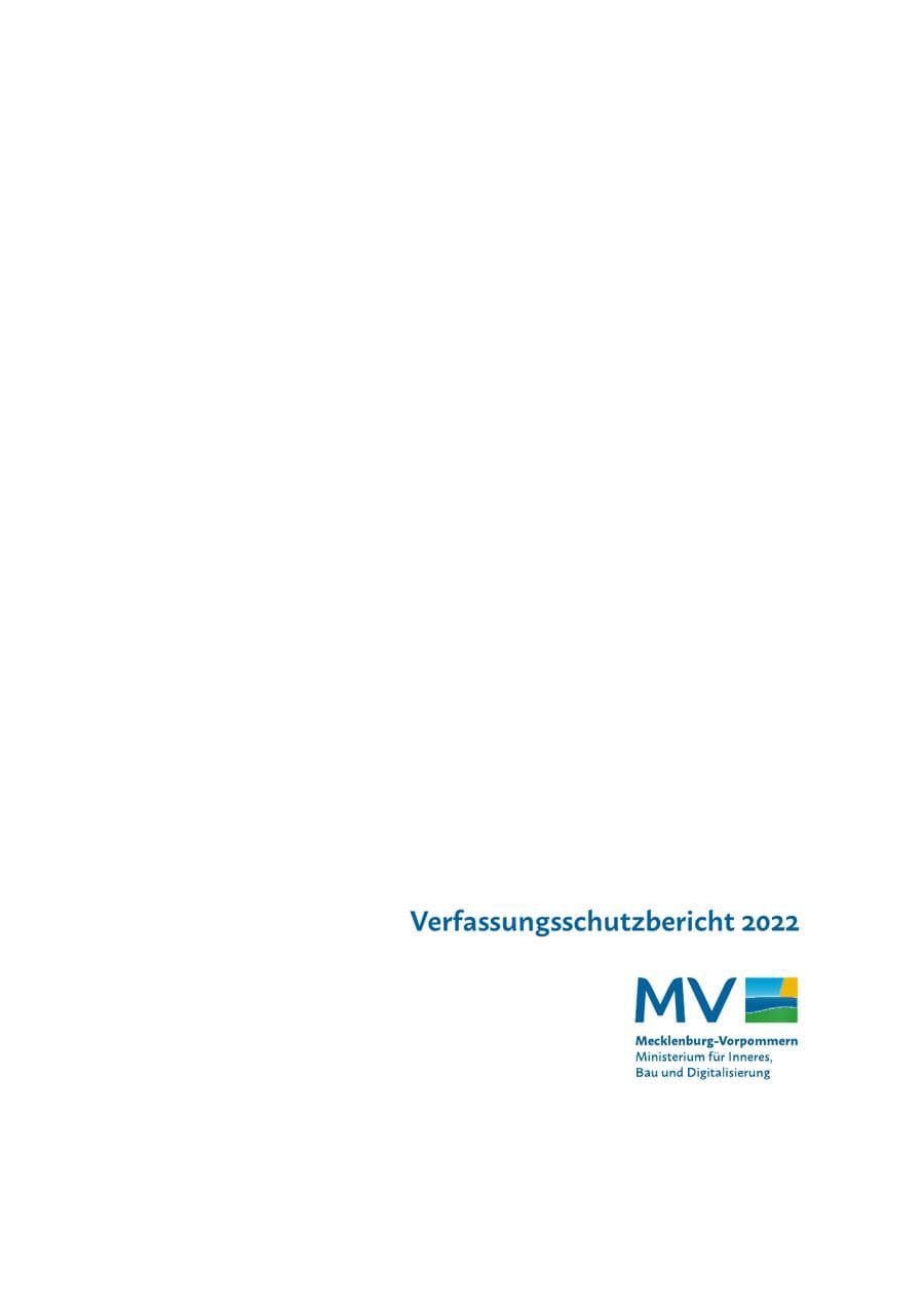 Seite 3 des Verfassungsschutzbericht 2022 Mecklenburg-Vorpommern