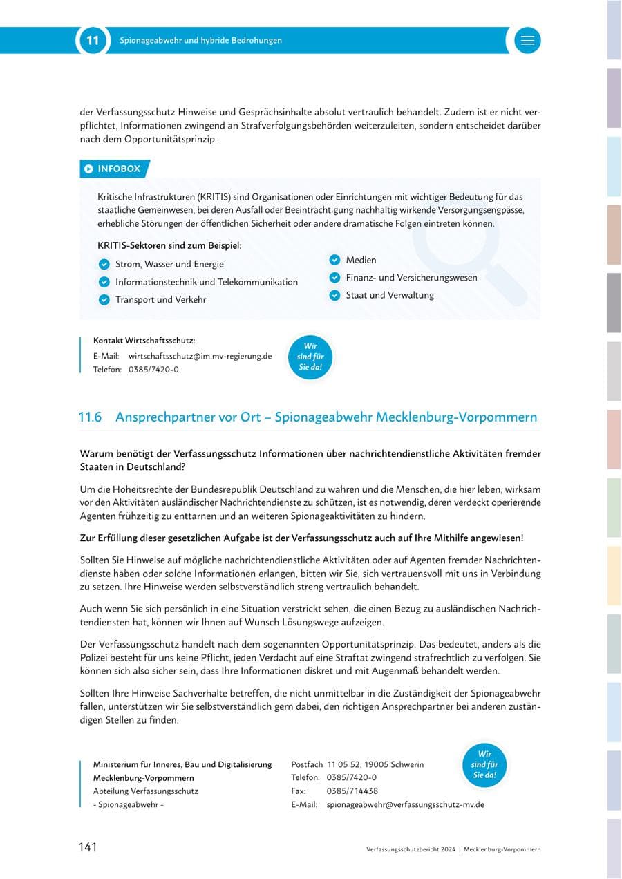 Seite 141 des Verfassungsschutzbericht 2024 Mecklenburg-Vorpommern
