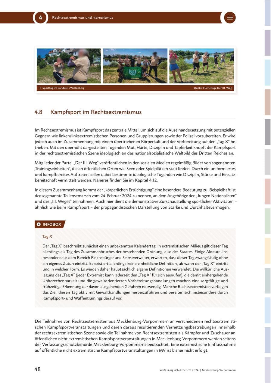 Seite 48 des Verfassungsschutzbericht 2024 Mecklenburg-Vorpommern