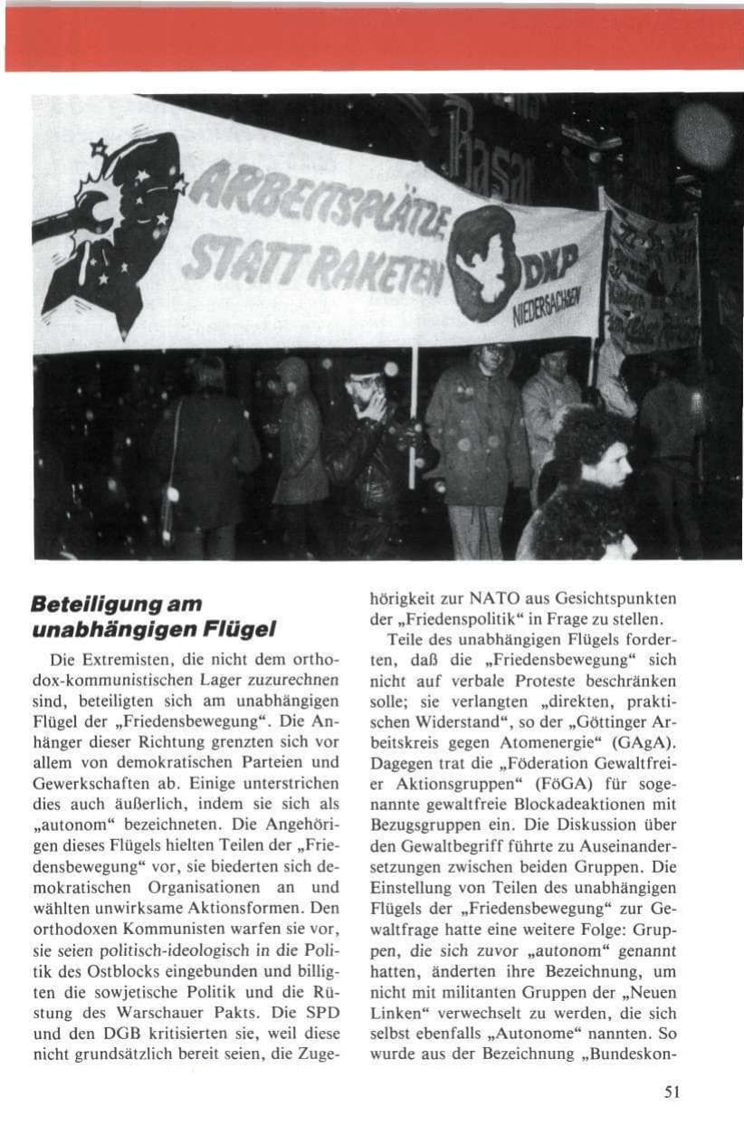 Seite 52 des Verfassungsschutzbericht 1984 Niedersachsen