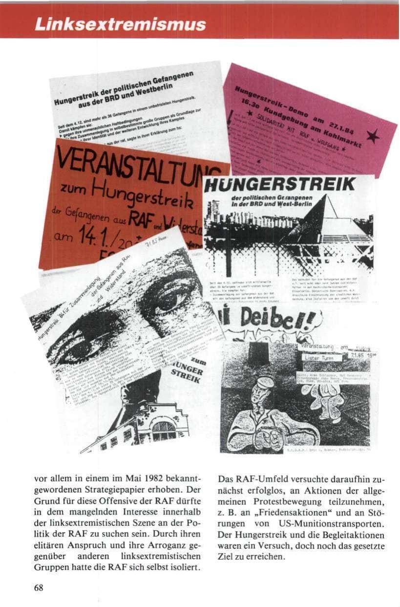 Seite 69 des Verfassungsschutzbericht 1984 Niedersachsen