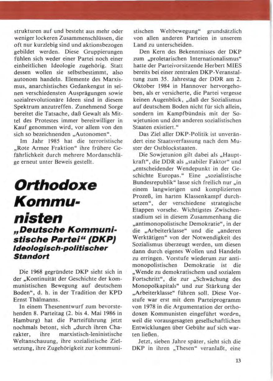 Seite 17 des Verfassungsschutzbericht 1985 Niedersachsen