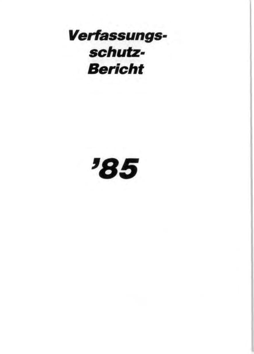 Seite 3 des Verfassungsschutzbericht 1985 Niedersachsen