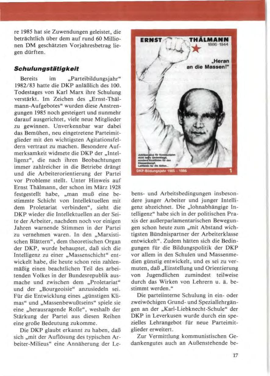 Seite 21 des Verfassungsschutzbericht 1985 Niedersachsen