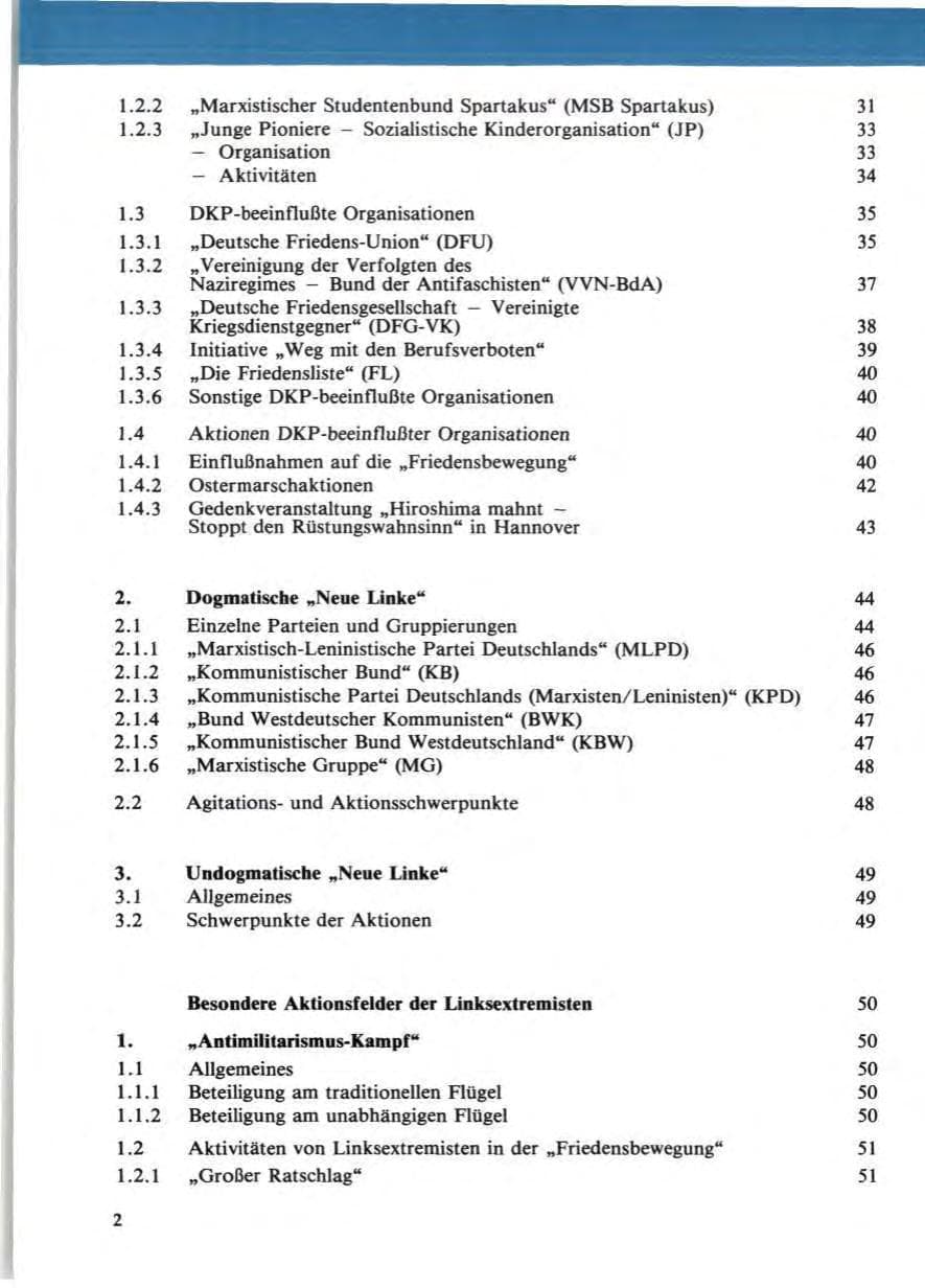 Seite 6 des Verfassungsschutzbericht 1985 Niedersachsen