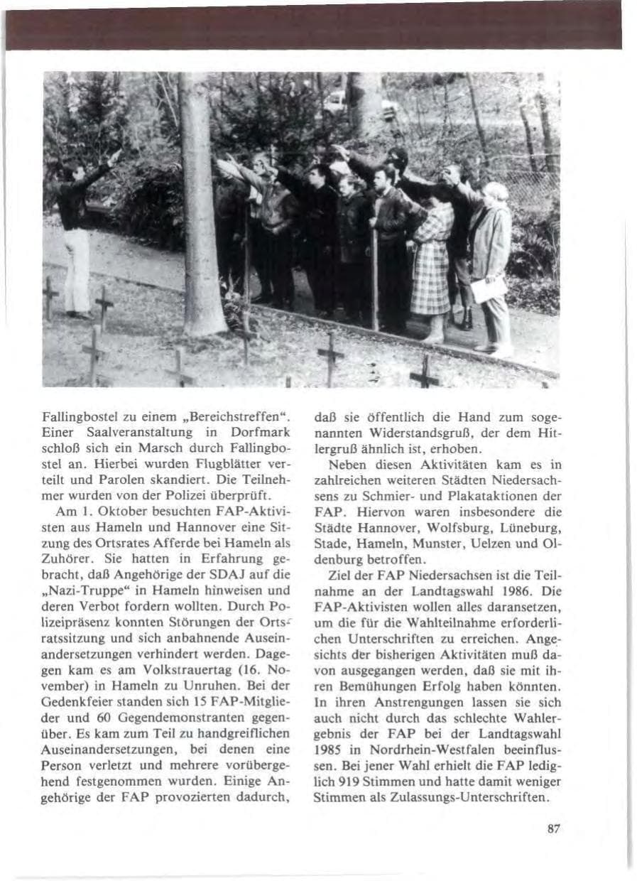 Seite 91 des Verfassungsschutzbericht 1985 Niedersachsen