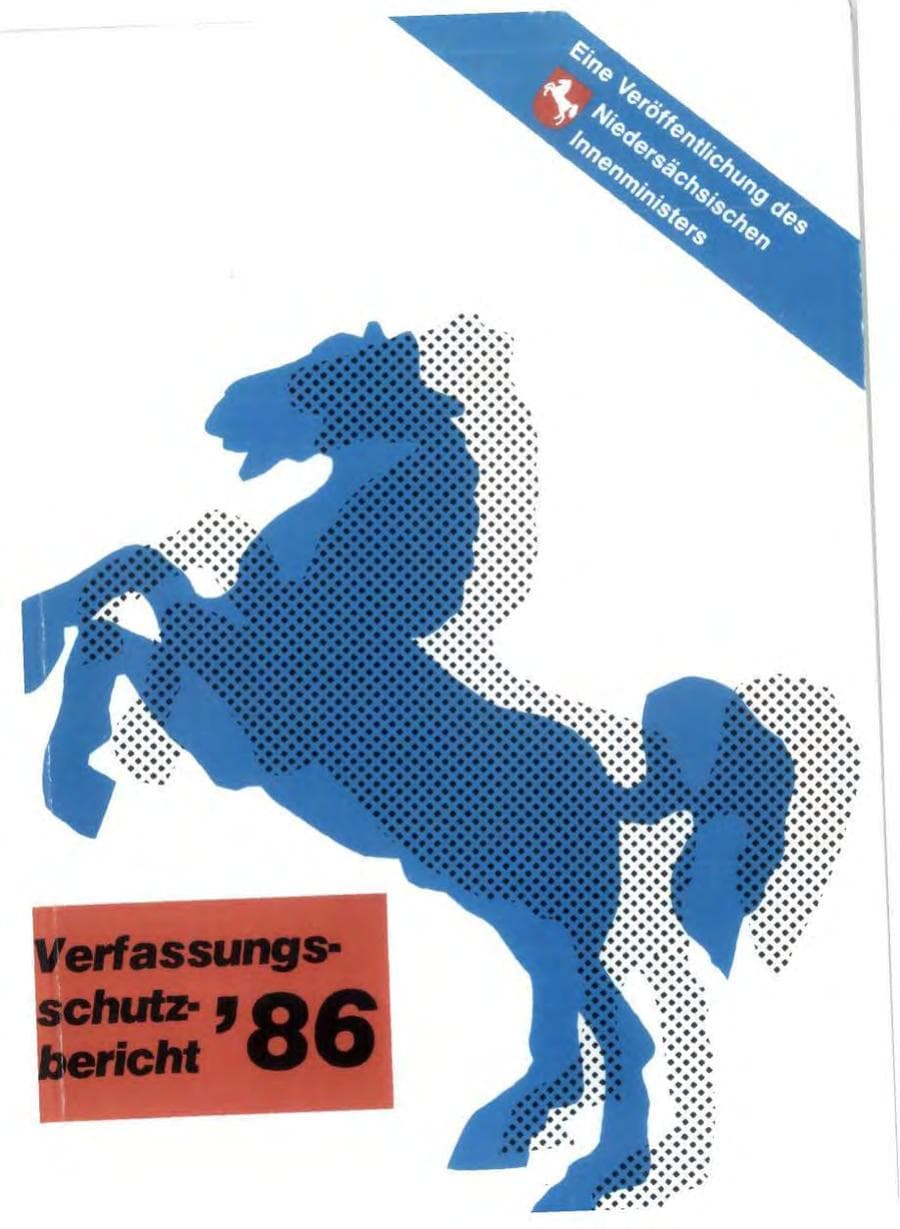 Seite 1 des Verfassungsschutzbericht 1986 Niedersachsen