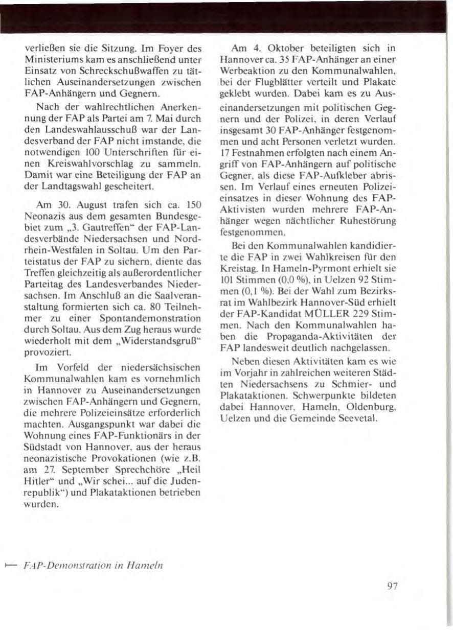 Seite 101 des Verfassungsschutzbericht 1986 Niedersachsen