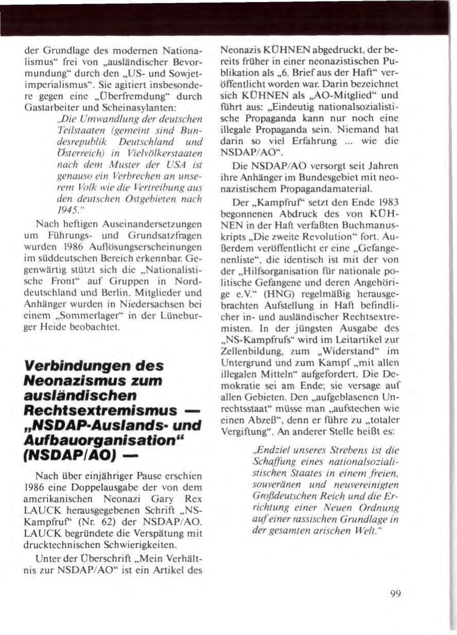 Seite 103 des Verfassungsschutzbericht 1986 Niedersachsen